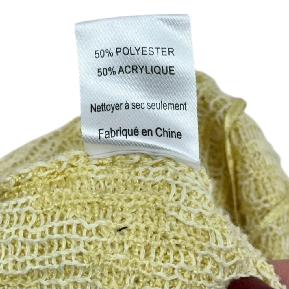 Lush Soft Yellow Knit Fringe Halter Dress - Size XS - Picture 7 of 7